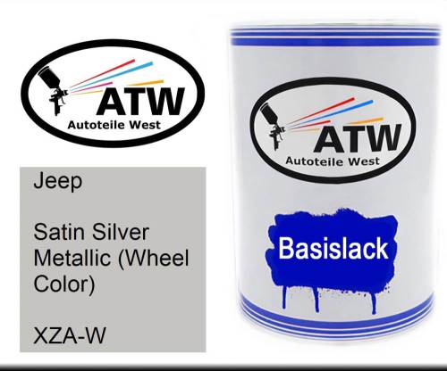 Jeep, Satin Silver Metallic (Wheel Color), XZA-W: 500ml Lackdose, von ATW Autoteile West.